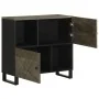 Aparador negro 80x33x75 cm madera maciza mango de , Almacenamiento para CD y DVD - Ref: Foro24-4017711, Precio: 109,60 €, Des...