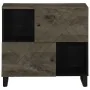 Aparador negro 80x33x75 cm madera maciza mango de , Almacenamiento para CD y DVD - Ref: Foro24-4017711, Precio: 109,60 €, Des...