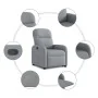 Sillón reclinable elevable de tela gris claro de , Sillones - Ref: Foro24-3302972, Precio: 242,65 €, Descuento: %