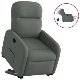 Sillón eléctrico reclinable elevable de tela gris oscuro de , Sillones - Ref: Foro24-3302993, Precio: 330,92 €, Descuento: %