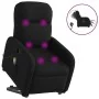 Sillón de masaje eléctrico reclinable elevable tela negro de , Sillones - Ref: Foro24-3303004, Precio: 318,97 €, Descuento: %