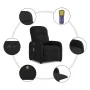 Sillón de masaje eléctrico reclinable elevable tela negro de , Sillones - Ref: Foro24-3303004, Precio: 318,97 €, Descuento: %