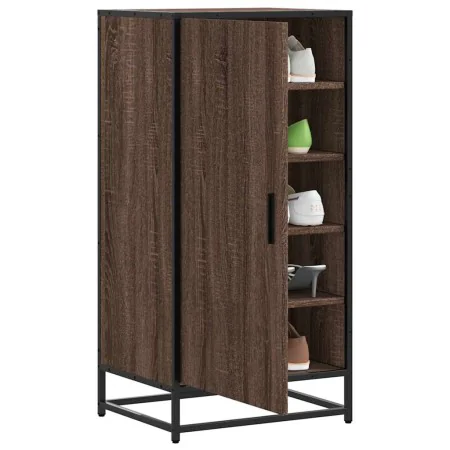 Zapatero madera contrachapada roble marrón 48x38x97,5 cm de , Zapateros y organizadores de calzado - Ref: Foro24-849203, Prec...