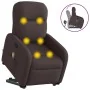 Silla de masaje reclinable de pie de tela marrón oscuro de , Sillones - Ref: Foro24-3302987, Precio: 280,89 €, Descuento: %