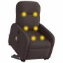 Silla de masaje reclinable de pie de tela marrón oscuro de , Sillones - Ref: Foro24-3302987, Precio: 280,89 €, Descuento: %