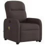 Silla de masaje reclinable de pie de tela marrón oscuro de , Sillones - Ref: Foro24-3302987, Precio: 280,89 €, Descuento: %