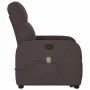 Silla de masaje reclinable de pie de tela marrón oscuro de , Sillones - Ref: Foro24-3302987, Precio: 280,89 €, Descuento: %