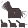 Silla de masaje reclinable de pie de tela marrón oscuro de , Sillones - Ref: Foro24-3302987, Precio: 280,89 €, Descuento: %