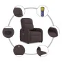 Silla de masaje reclinable de pie de tela marrón oscuro de , Sillones - Ref: Foro24-3302987, Precio: 280,89 €, Descuento: %