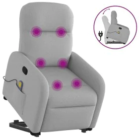 Sillón de masaje reclinable de pie de tela gris nube de , Sillones - Ref: Foro24-3302991, Precio: 286,36 €, Descuento: %