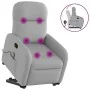 Sillón de masaje reclinable de pie de tela gris nube de , Sillones - Ref: Foro24-3302991, Precio: 286,36 €, Descuento: %