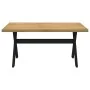 Mesa comedor NOAIN patas forma X madera maciza pino 160x90x75cm by , Kitchen and dining tables - Ref: Foro24-4100043, Price: ...