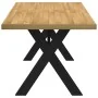 Mesa comedor NOAIN patas forma X madera maciza pino 160x90x75cm by , Kitchen and dining tables - Ref: Foro24-4100043, Price: ...