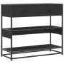 Mesa consola de madera contrachapada negro 90x35x80 cm de , Mesas auxiliares - Ref: Foro24-849179, Precio: 85,86 €, Descuento: %