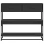 Mesa consola de madera contrachapada negro 90x35x80 cm de , Mesas auxiliares - Ref: Foro24-849179, Precio: 85,86 €, Descuento: %