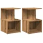 Mesitas de noche 2 uds madera roble artisan 35x35x55 cm de , Mesitas de noche - Ref: Foro24-856533, Precio: 61,55 €, Descuent...