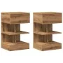 Mesitas noche 2 uds madera ingeniería roble artisian 40x35x65cm de , Mesitas de noche - Ref: Foro24-856751, Precio: 96,98 €, ...