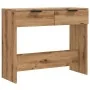Mesa consola madera de ingeniería roble artesanal 90x36x75 cm de , Mesas auxiliares - Ref: Foro24-856946, Precio: 68,72 €, De...