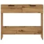 Mesa consola madera de ingeniería roble artesanal 90x36x75 cm de , Mesas auxiliares - Ref: Foro24-856946, Precio: 68,72 €, De...