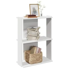 Librería 3 niveles madera ingeniería blanco 60x30x80 cm de , Librerías y estanterías - Ref: Foro24-860256, Precio: 37,96 €, D...