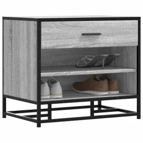 Banco zapatero madera de ingeniería gris sonoma 60x40x53,5 cm by , Benches for halls and storage - Ref: Foro24-849222, Price:...