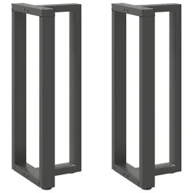 Patas mesa bar forma T 2 uds acero antracita 50x35x(100-101)cm by , Table legs - Ref: Foro24-4013090, Price: 141,56 €, Discou...