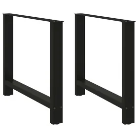 Patas de mesa de centro acero negro 2 uds 90x(72-73) cm de , Patas para mesas - Ref: Foro24-4013316, Precio: 98,41 €, Descuen...