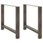Patas para mesa de centro de acero natural 2 uds 100x(72-73) cm de , Patas para mesas - Ref: Foro24-4013323, Precio: 108,13 €...