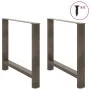 Patas para mesa de centro de acero natural 2 uds 100x(72-73) cm de , Patas para mesas - Ref: Foro24-4013323, Precio: 108,13 €...