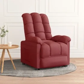 Sillón reclinable de tela rojo tinto de , Sillones - Ref: Foro24-342724, Precio: 177,69 €, Descuento: %