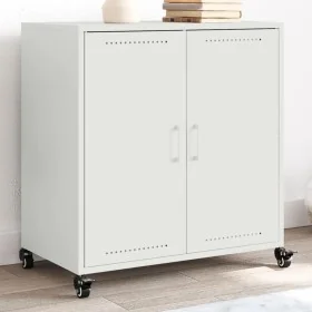 Aparador de acero laminado en frío blanco 68,5x39x72 cm by , Sideboards - Ref: Foro24-846661, Price: 113,16 €, Discount: %