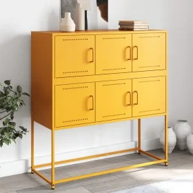 Aparador de acero laminado en frío amarillo 100,5x39x107 cm de , Aparadores - Ref: Foro24-846599, Precio: 108,78 €, Descuento: %