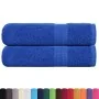 Toallas de ducha 2 uds 100% algodón azul 70x140 cm 360 gsm de , Toallas - Ref: Foro24-136713, Precio: 26,91 €, Descuento: %