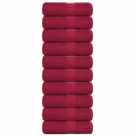 Toallas 10 uds 100% algodón burdeos 30x30 cm 360 gsm de , Toallas - Ref: Foro24-136730, Precio: 17,84 €, Descuento: %