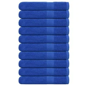 Toallas 10 uds 100% algodón azul 100x200 cm 600 gsm de , Toallas - Ref: Foro24-136724, Precio: 137,13 €, Descuento: %