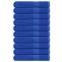 Toallas 10 uds 100% algodón azul 100x200 cm 600 gsm de , Toallas - Ref: Foro24-136724, Precio: 137,13 €, Descuento: %