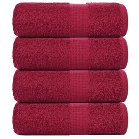 Toallas invitados 4 uds 100% algodón burdeos 30x50 cm 360 gsm de , Toallas - Ref: Foro24-136732, Precio: 17,55 €, Descuento: %