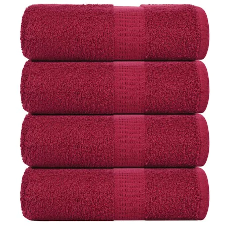 Toallas invitados 4 uds 100% algodón burdeos 30x50 cm 360 gsm de , Toallas - Ref: Foro24-136732, Precio: 17,55 €, Descuento: %
