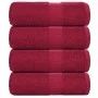 Toallas invitados 4 uds 100% algodón burdeos 30x50 cm 360 gsm de , Toallas - Ref: Foro24-136732, Precio: 17,55 €, Descuento: %