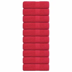 Toallas invitados 10 uds 100% algodón rojo 30x50 cm 360 gsm de , Toallas - Ref: Foro24-136925, Precio: 26,40 €, Descuento: %