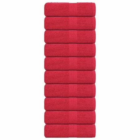 Toallas invitados 10 uds 100% algodón rojo 30x50 cm 360 gsm de , Toallas - Ref: Foro24-136925, Precio: 26,40 €, Descuento: %
