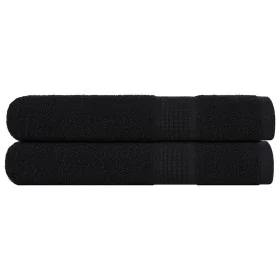 Toallas de sauna 2 uds 100% algodón negro 80x200 cm 360 gsm de , Toallas - Ref: Foro24-136959, Precio: 35,10 €, Descuento: %