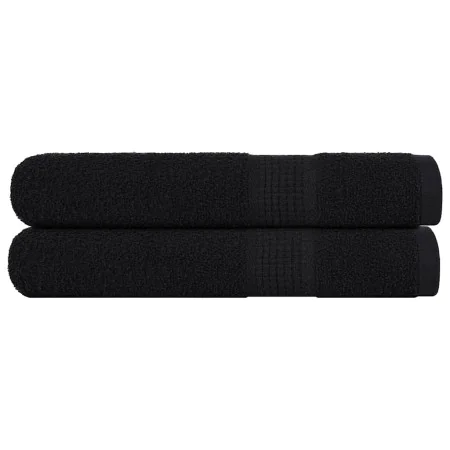 Toallas de sauna 2 uds 100% algodón negro 80x200 cm 360 gsm de , Toallas - Ref: Foro24-136959, Precio: 35,10 €, Descuento: %