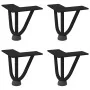 Patas de mesa tipo horquilla 4 unidades acero macizo negro 10cm de , Patas para mesas - Ref: Foro24-4012428, Precio: 32,83 €,...