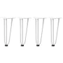 Patas de mesa tipo horquilla 4 uds acero macizo blanco 30 cm de , Patas para mesas - Ref: Foro24-4012437, Precio: 46,63 €, De...
