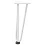 Patas de mesa tipo horquilla 4 uds acero macizo blanco 30 cm de , Patas para mesas - Ref: Foro24-4012437, Precio: 46,63 €, De...