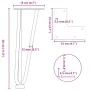 Patas de mesa tipo horquilla 4 uds acero macizo blanco 30 cm de , Patas para mesas - Ref: Foro24-4012437, Precio: 46,63 €, De...