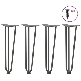 Patas de mesa tipo horquilla 4 uds acero macizo antracita 42 cm de , Patas para mesas - Ref: Foro24-4012442, Precio: 49,55 €,...