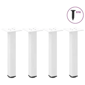 Patas para mesa de centro 4 uds acero blanco 30-32 cm de , Patas para mesas - Ref: Foro24-4012449, Precio: 36,78 €, Descuento: %