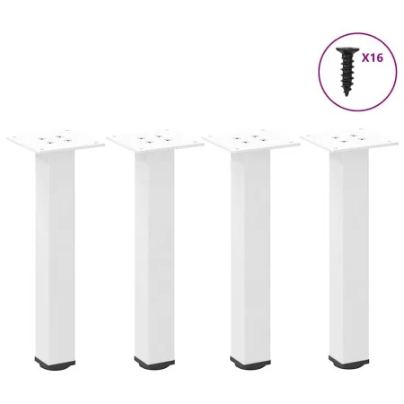 Patas para mesa de centro 4 uds acero blanco 30-32 cm de , Patas para mesas - Ref: Foro24-4012449, Precio: 36,78 €, Descuento: %